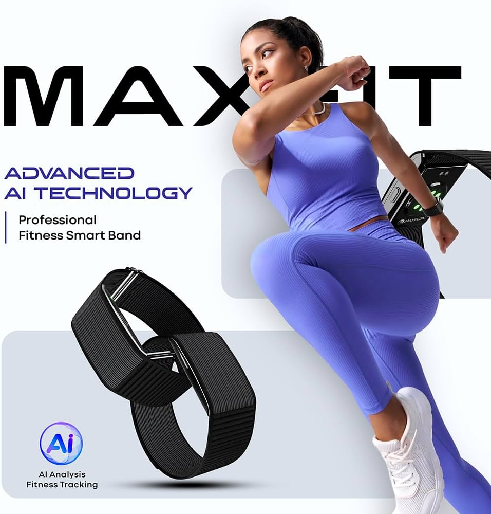 AI fitness tracker smartwatch monitoring health and activity