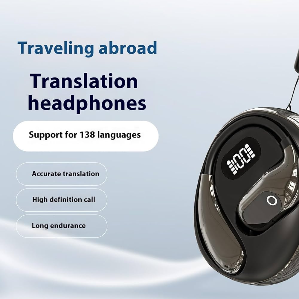 AI translation earbuds providing real time language translation