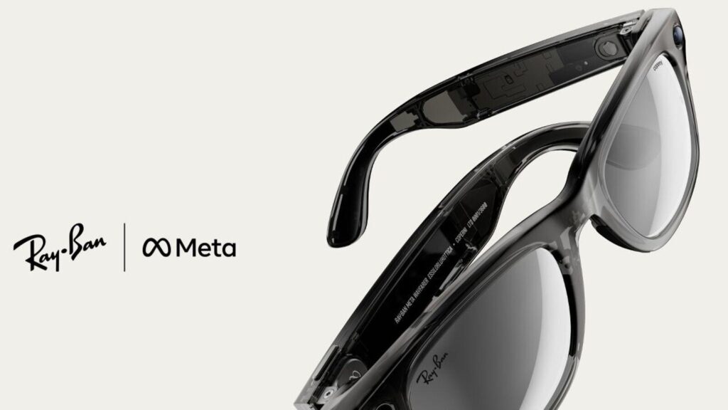 ay-Ban Meta AI smart glasses with camera and voice assistant